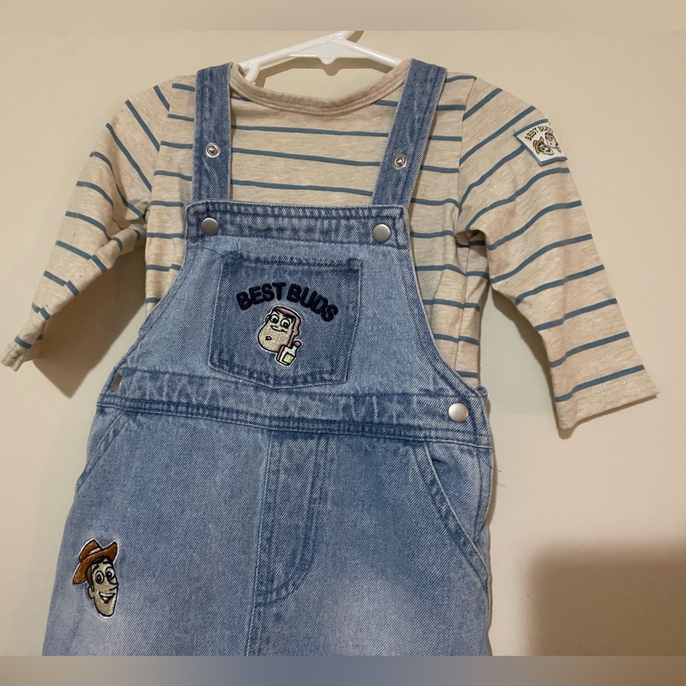 Toy Story baby boy overall 2 piece set, 12m. - Picture 3 of 5